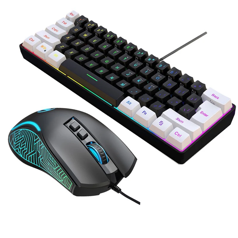 Gaming Keyboard Mouse Combo - Toetsenbord en muis 60% computer gaming