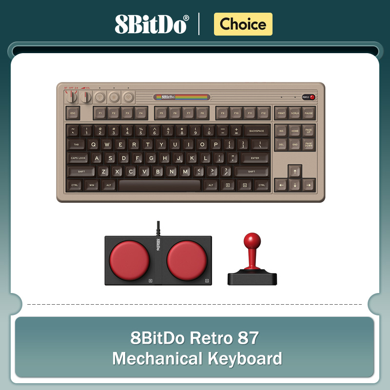 Gaming Keyboard He - 8BitDo retro mechanisch toetsenbord, BT/2.4G/USB-C hot-swappable