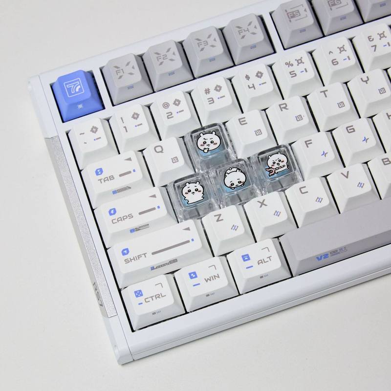 Gaming Keyboard He - Chiikawa 4 stuks handgemaakte transparante pc-keycaps