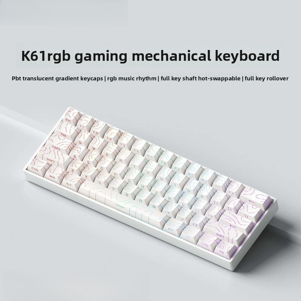Gaming Keyboard Thocky - Bluetooth 2.4G Draadloos Mechanisch Toetsenbord 60