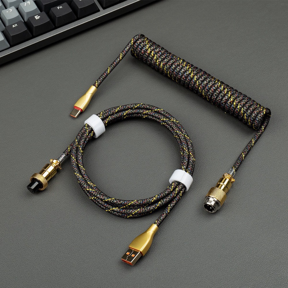 Gaming Keyboard Magnetic Switches - Vergulde Aviator-kabel USB C naar TYPE-A
