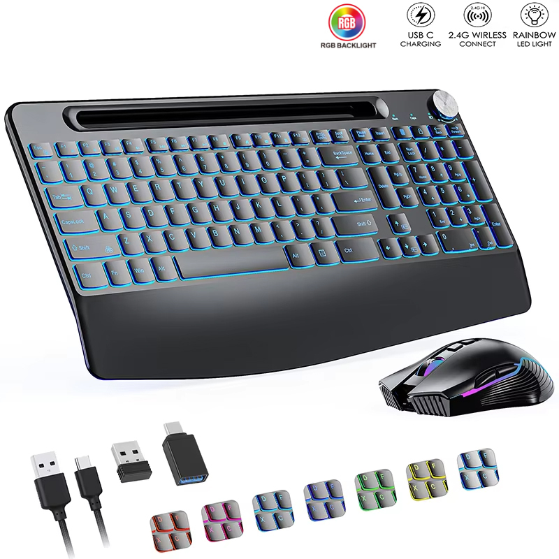 2.4G&Type-C draadloze toetsenb - Gaming Keyboard Mouse Combo recensie en prijs