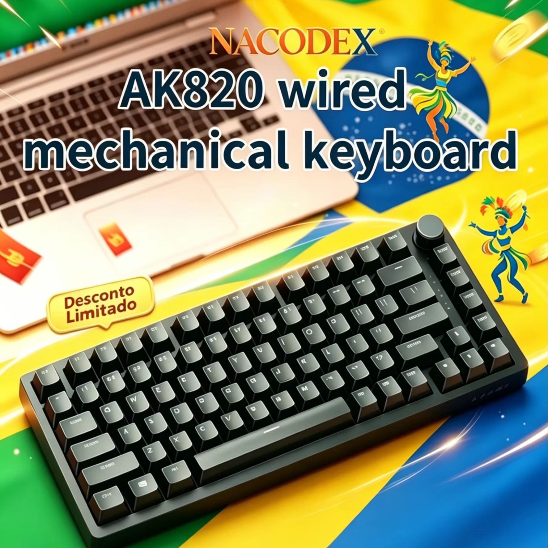 AJAZZ AK820 Bedraad met draaib - Gaming Keyboard Thocky recensie en prijs