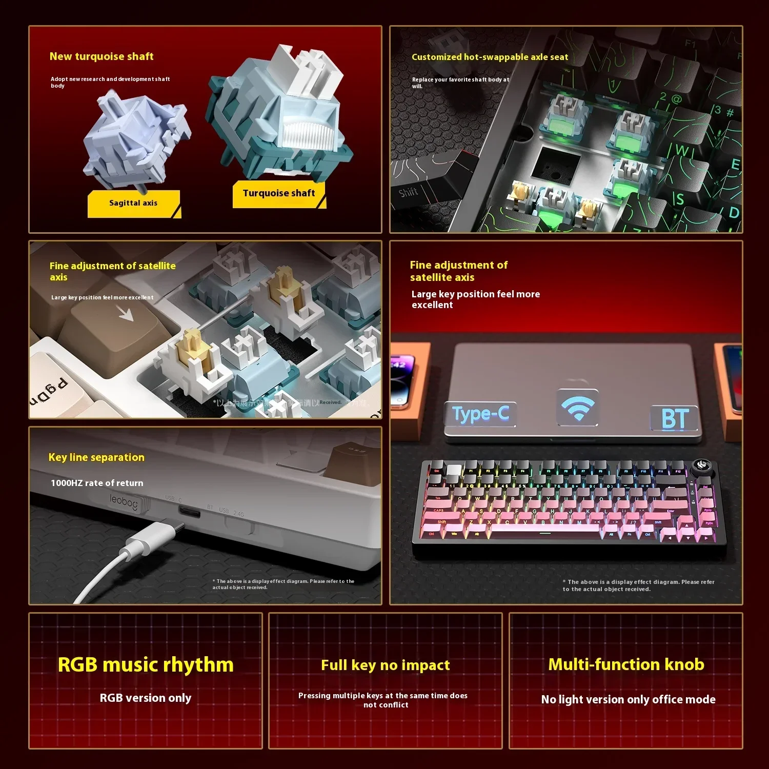 Nieuwe kleuren LEOBOG Hi75 HI7 - Gaming Keyboard Number Pad recensie en prijs