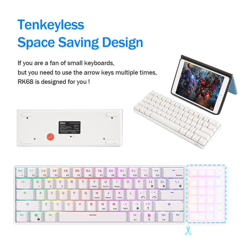 RK Royal Kludge RK61 2.4G Draa - Gaming Keyboard Thocky recensie en prijs