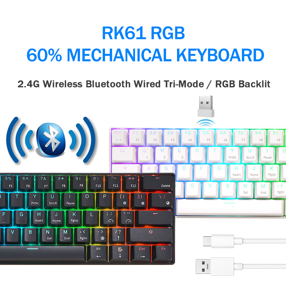 RK Royal Kludge RK61 2.4G Draa - Gaming Keyboard Thocky recensie en prijs