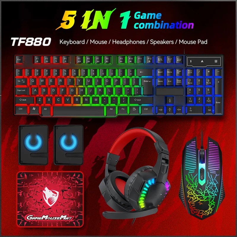 5-in-1 Set Gaming Combo Toetse - Gaming Keyboard Mouse Combo recensie en prijs