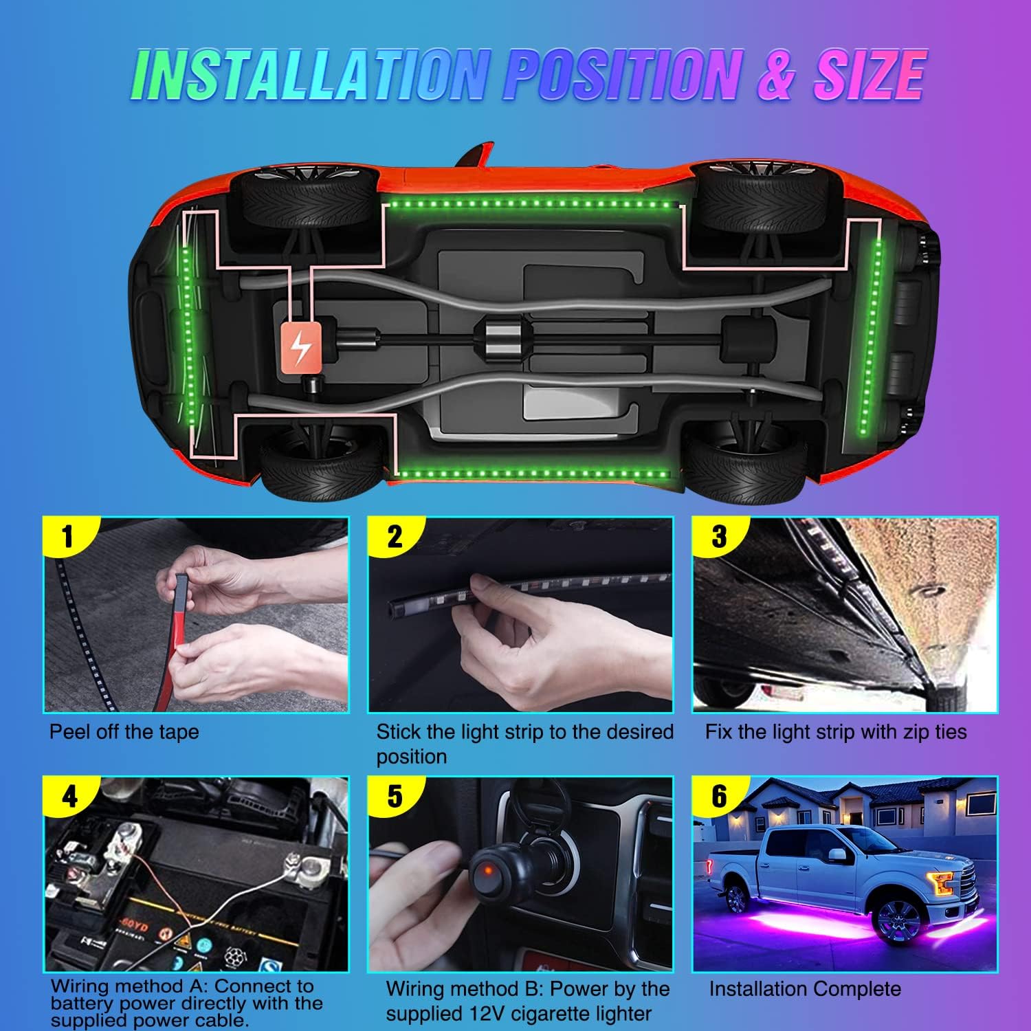 Auto-onderverlichting Neon Acc - Rgb Underglow Strip recensie en prijs
