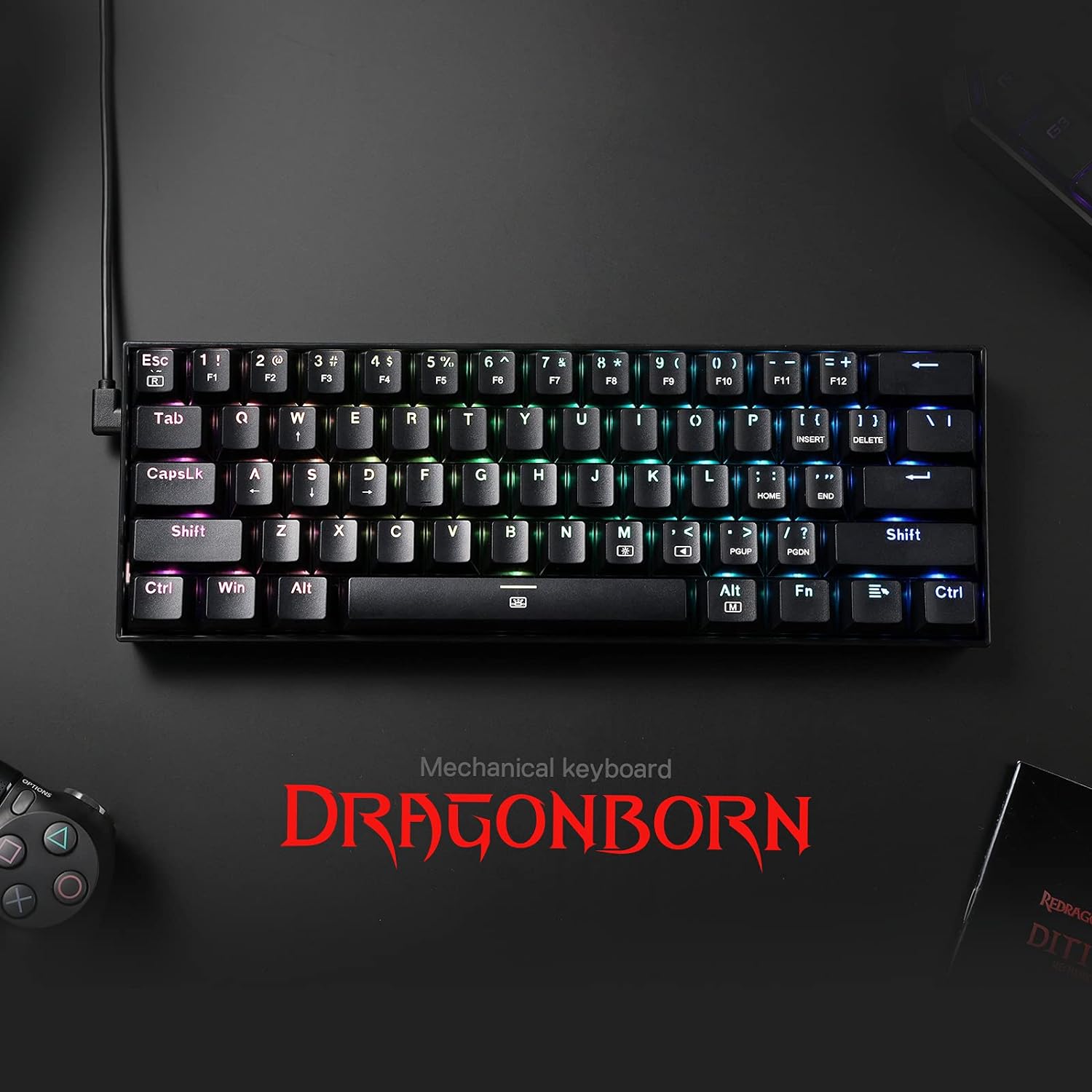 Redragon K630 Dragonborn 60% b - Gaming Keyboard Thocky recensie en prijs