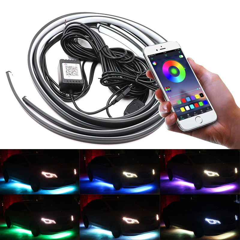 Niscarda 4Pcs 12V IP65 App Con - Rgb Underglow Strip recensie en prijs